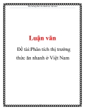 Đề tài:Phân tích thị trường thức ăn nhanh ở Việt Nam