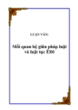 LUẬN VĂN:  Mối quan hệ giữa pháp luật và luật tục ÊĐê