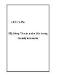 Luận văn "Hệ thống Tòa án nhân dân trong bộ máy nhà nước"