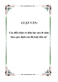 LUẬN VĂN:  Các điều kiện có hiệu lực của di chúc theo quy định của Bộ luật dân sự"