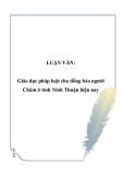 Luận văn đề tài: Giáo dục pháp luật cho đồng bào người Chăm ở tỉnh Ninh Thuận hiện nay