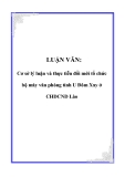 LUẬN VĂN: Cơ sở lý luận và thực tiễn đổi mới tổ chức bộ máy văn phòng tỉnh U Đôm Xay ở CHDCND Lào