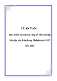 LUẬN VĂN:Quá trình đấu tranh củng cố nền độc lập dân tộc của Liên bang