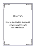 Luận văn đề tài:  Đảng bộ tỉnh Hòa Bình lãnh đạo đổi mới giáo dục phổ thông từ năm 1991 đến 2001