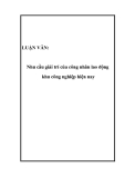 LUẬN VĂN:  Nhu cầu giải trí của công nhân lao động khu công nghiệp hiện nay