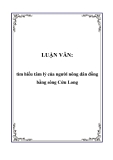 Luận văn tốt nghiệp: Tìm hiểu tâm lý của người nông dân đồng bằng sông Cửu Long