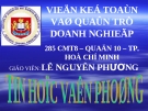 TIN HỌC VĂN PHÒNG (LÊ  NGUYÊN PHƯƠNG) - PHẦN 1 TIN HỌC CƠ BẢN