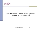 Các phương pháp tĩnh trong phân tích kinh tế