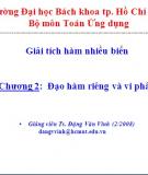 Bài giảng:đạo hàm vi phân phần 1 