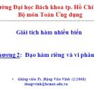 Bài giảng: đạo hàm vi phân phần 2