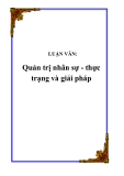 LUẬN VĂN:Quản trị nhân sự - thực trạng và giải pháp 