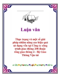 Luận văn: Thực trạng và một số giải pháp nhằm nâng cao hiệu quả sử dụng vốn tại Công ty công trình giao thông 208 thuộc tổng giao thông 4 - Bộ Giao Thông Vận tải