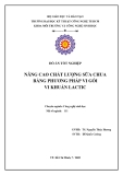 ĐỒ ÁN TỐT NGHIỆP: NÂNG CAO CHẤT LƯỢNG SỮA CHUA BẰNG PHƯƠNG PHÁP VI GÓI VI KHUẨN LACTIC