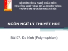 LTHDT - Bài 07. Đa hình (Polymophism)