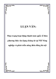 LUẬN VĂN: Thực trạng hoạt động thanh toán quốc tế theo phương thức tín dụng chứng từ tại NH Nông nghiệp và phát triển nông thôn đông hà nội