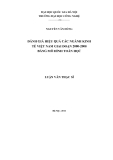 LUẬN VĂN: ĐÁNH GIÁ HIỆU QUẢ CÁC NGÀNH KINH TẾ VIỆT NAM GIAI ĐOẠN 2000-2008 BẰNG MÔ HÌNH TOÁN HỌC