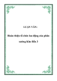 LUẬN VĂN:Hoàn thiện tổ chức lao động của phân xưởng Kho Bến 3 