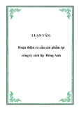 LUẬN VĂN:Hoàn thiện cơ cấu sản phẩm tại công ty xích líp Đông Anh 