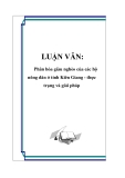 LUẬN VĂN: Phân hóa giàu nghèo của các hộ nông dân ở tỉnh Kiên Giang - thực trạng và giải pháp