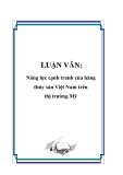 LUẬN VĂN: Năng lực cạnh tranh của hàng thủy sản Việt Nam trên thị trường Mỹ