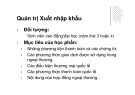 Quản trị xuất nhập khẩu