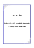 LUẬN VĂN:  Hoàn thiện chiến lược kinh doanh của khách sạn PAN HORIZON