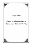 LUẬN VĂN:  Kinh tế tư nhân trong lĩnh vực thương mại ở thành phố Đà Nẵng