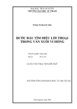 Luận văn: BƯỚC ĐẦU TÌM HIỂU LỜI THOẠI TRONG VĂN XUÔI VI HỒNG