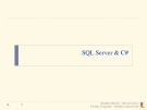 SQL Server & C#