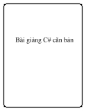 Giới thiệu về khóa học C# căn bản