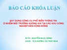 Báo cáo khóa luận: Xây dựng công cụ phổ biến thông tin ô nhiễm môi trường không khí tại các khu công nghiệp đến cộng đồng 