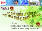 Đề tài : cơ chế quản lý kinh tế Việt Nam thời kỳ trước đỏi mới