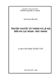 Luận văn:  TRUYỀN THUYẾT VŨ THÀNH VÀ LỄ HỘI ĐỀN HẢ LỤC NGẠN - BẮC GIANG