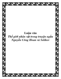 Luận văn Thế giới nhân vật trong truyện ngắn Nguyễn Công Hoan và Sekhov