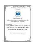 Luận văn: CHỨNG KHOÁN HÓA TÀI SẢN CÓ RỦI RO TÍN DỤNG VÀ VIỆC ỨNG DỤNG ĐỂ HUY ĐỘNG VỐN TRÊN THỊ TRƯỜNG VIỆT NAM