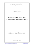 Luận văn: NGUYÊN LÝ BÀI TOÁN PHỤ GIẢI BẤT ĐẲNG THỨC BIẾN PHÂN