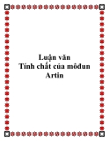 Luận văn Tính chất của môđun Artin