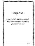 Luận văn: “Một số giải pháp huy động vốn thông qua phát hành trái phiếu Chính phủ ở KBNN Hà Tây”