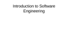 Introduction to Software Engineering