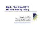 Bài 2. Phát triển HTTT mô hìn hóa hệ thống