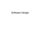 Software Design