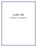 Luận văn :" ĐƯỜNG CÁCH MỆNH "