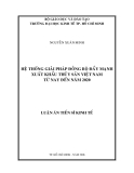 Hệ thống giải pháp đồng bộ đẩy mạnh xuất khẩu thủy sản Việt Nam từ nay đến năm 2020