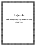 Luận văn: Xuất khẩu giầy dép Việt Nam-thực trạng và giải pháp 