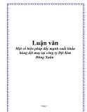 Luận văn:Một số biện pháp đẩy mạnh xuất khẩu hàng dệt may tại công ty Dệt Kim Đông Xuân ” 