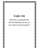 Luận văn: Hoàn thiện các giải pháp MAR- MIX xuất khẩu hàng may mặc của công ty May 10 sang thị trường EU  