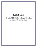 Luận văn :" Kế toán XĐKQKDvà phân phối lợi nhuận tại công ty Cơ khí An Giang