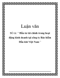 Luận văn: Đầu tư tài chính trong hoạt động kinh doanh tại công ty Bảo hiểm Dầu khí Việt Nam