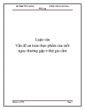 Luận văn: Vấn đề an toàn thực phẩm của mối nguy thường gặp ở thịt gia cầm