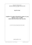 Luận văn: NGHIÊN CỨU PHÂN TÍCH HÀM LƯỢNG P VÀ Mn TRONG GANG VÀ THÉP BẰNG PHƯƠNG PHÁP TRẮC QUANG